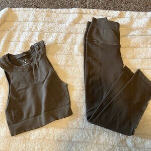 NUX Brown Leggings and Top Set